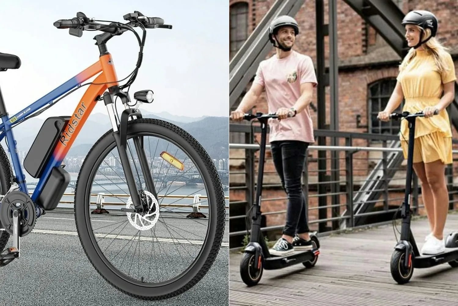 Elektrický bicykel a kolobežka